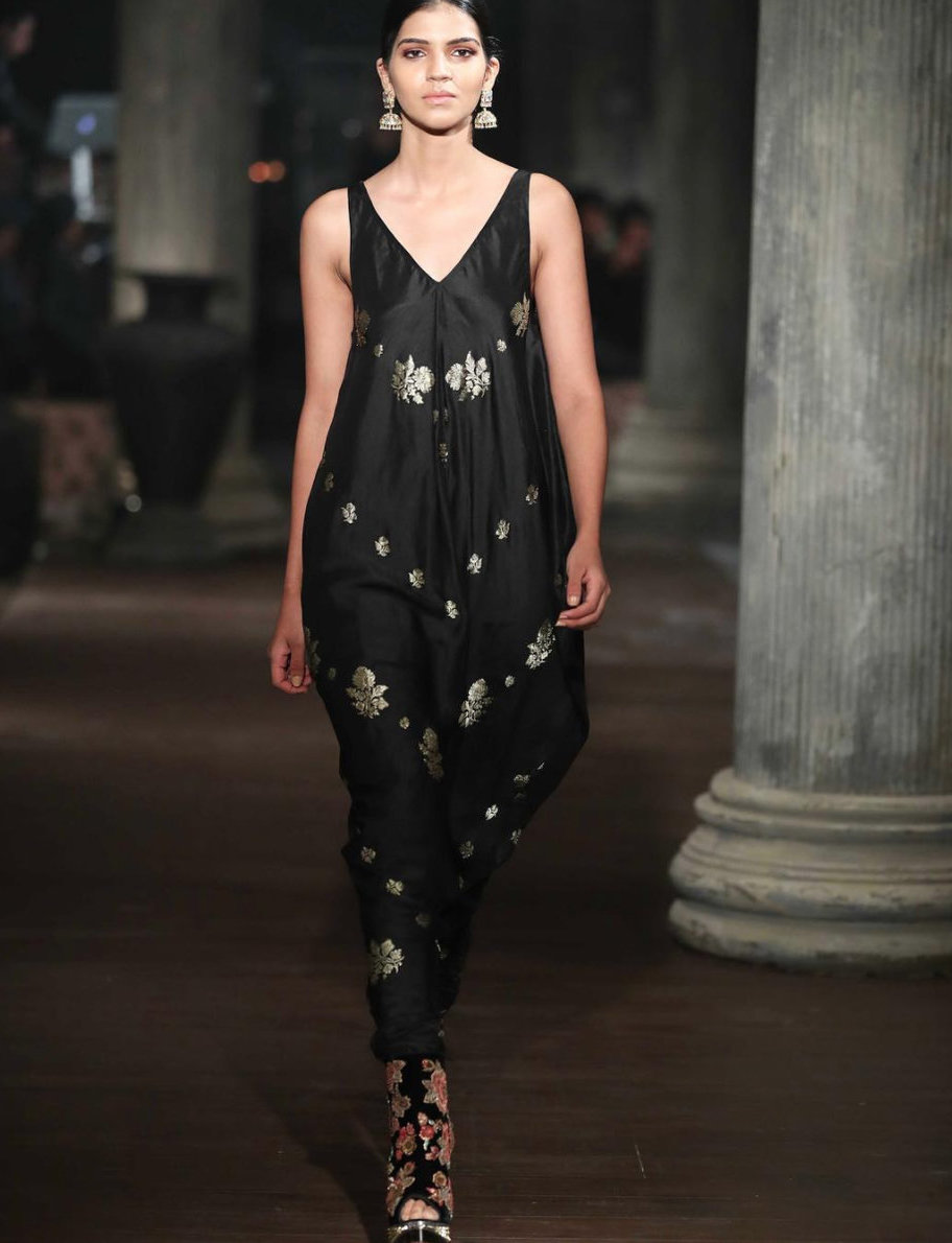 Sabyasachi Collection - Black dress with embellished boots