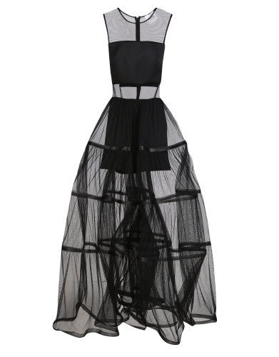 Indian Fashion Designers - Sheer Black Gown by Gauri & Nainika x Koovs